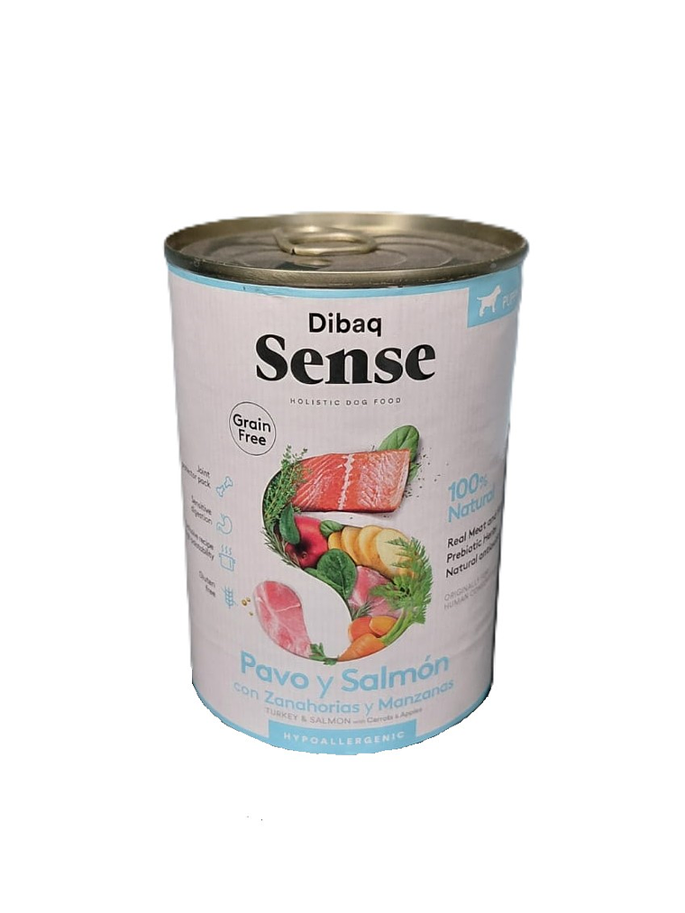 Sense Lata perro cachorro Pavo y Salmon 380 grs  1