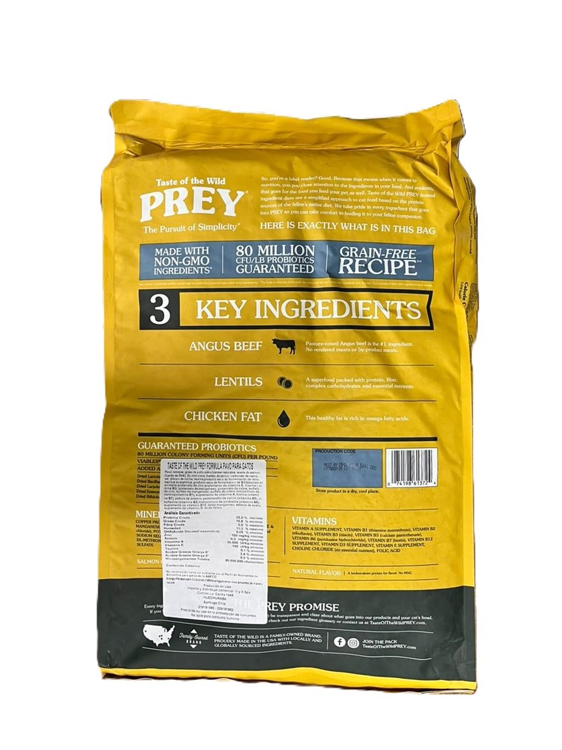 Taste of the Wild Prey Gato Angus 6,8 Kg 2