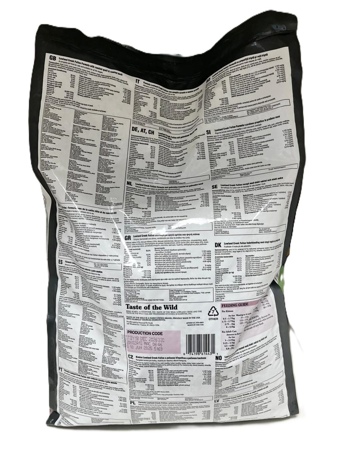 Towste of the wild Gato  adulto  Lowland creek Pato 6,6kg 2