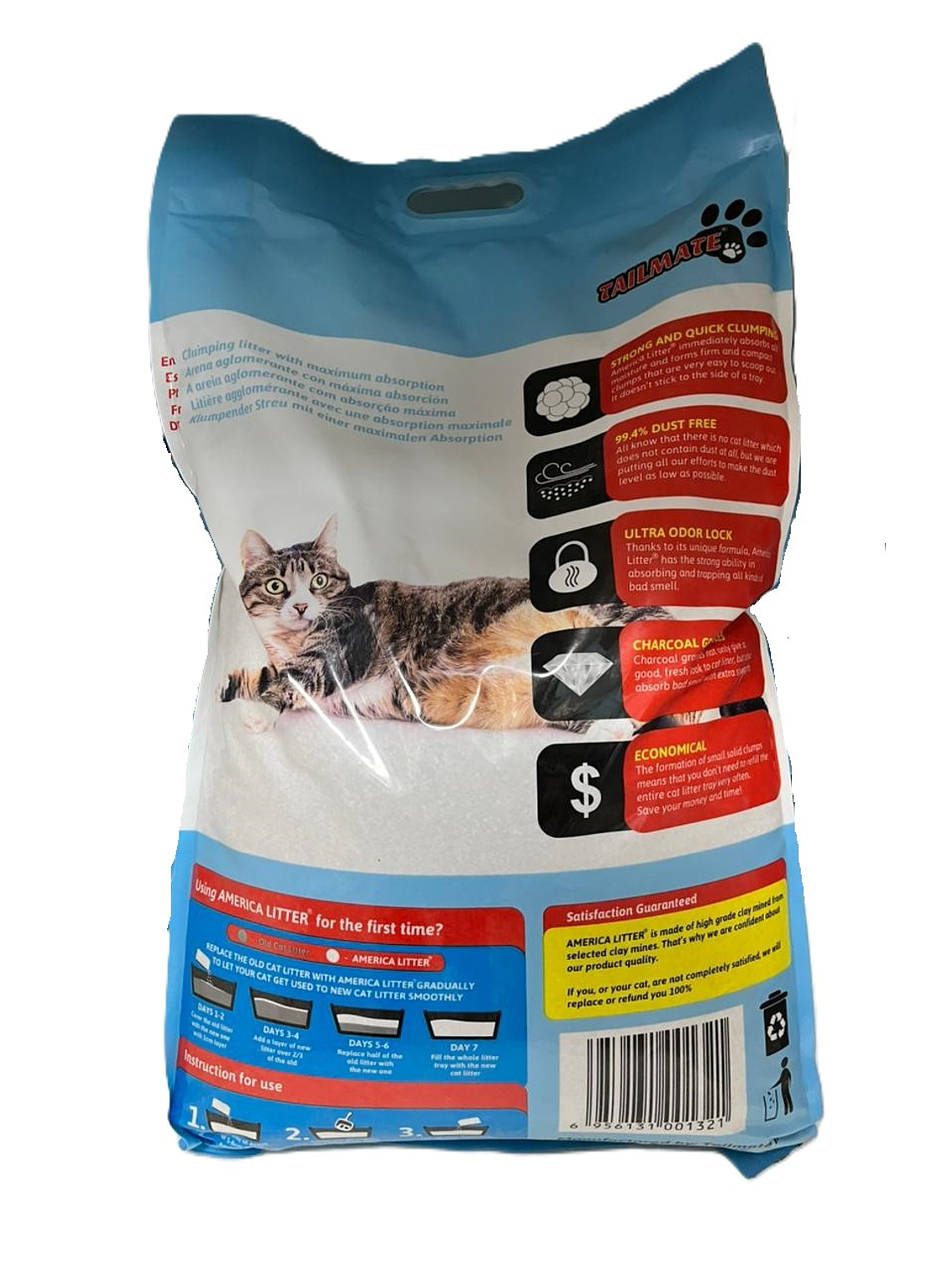 Arena America Litter Ultra Odor Seal Carbón act a 15 Kg  2