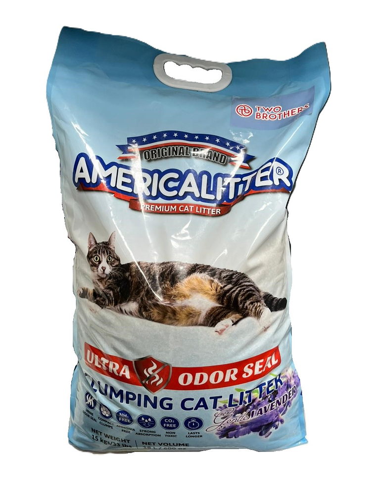 Arena America Litter Ultra Odor Seal Lavanda act a 15 Kg  1