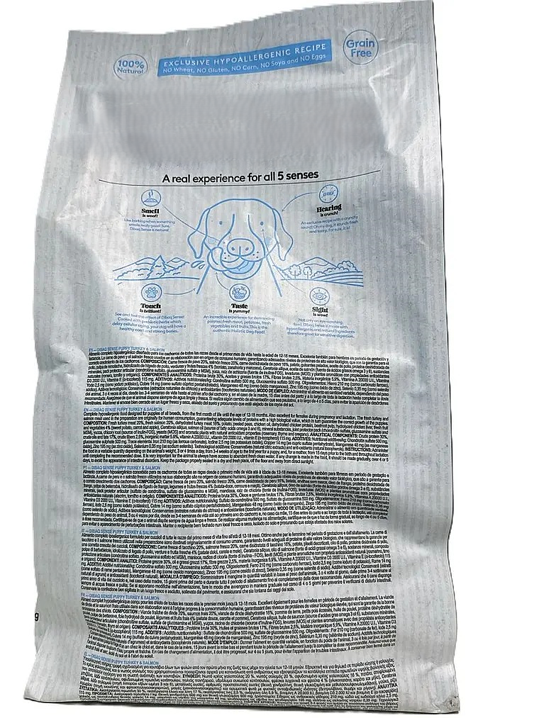 Dibaq Sense Dog Puppy  Pavo y salmon  12 kg 2