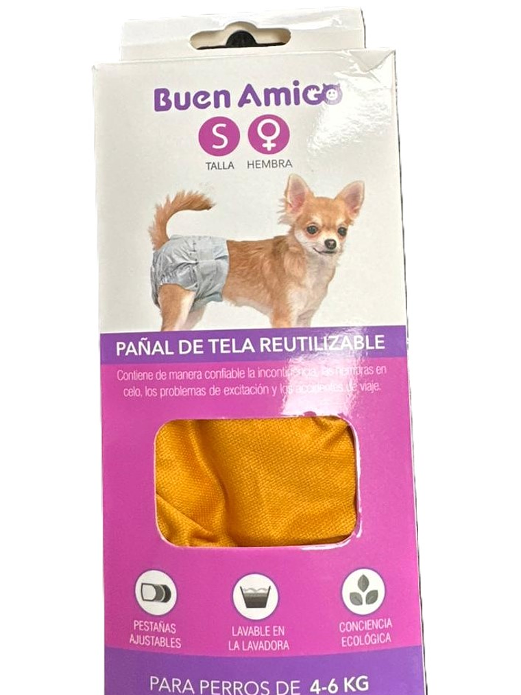 Pañal de tela reutilizable hembra talla s 1