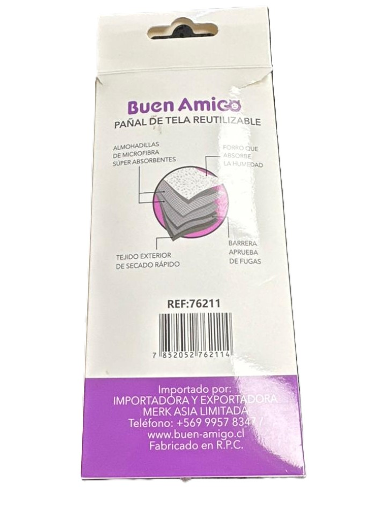 Pañal de tela reutilizable hembra talla s 4