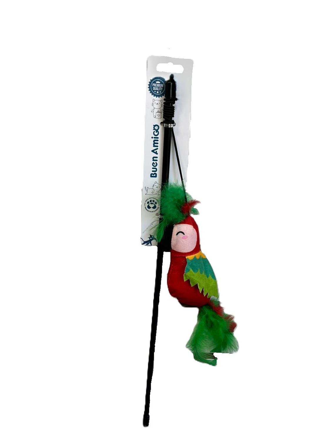 juguete para gato con forma de guacamayo 1