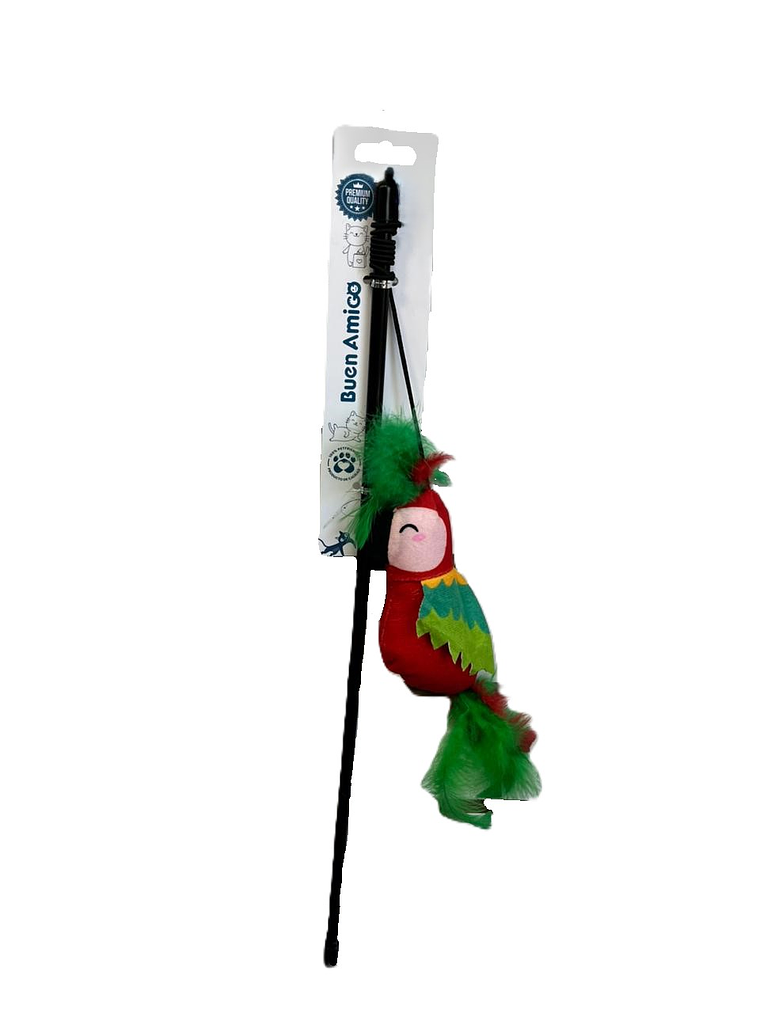 juguete para gato con forma de guacamayo 1