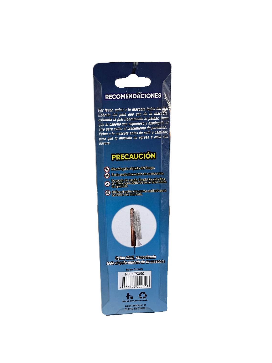 peine removedor de cabello para mascotas  2