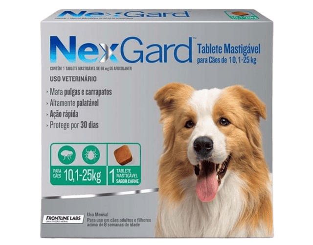 NexGard  10 a 25 Kilos  Tabletas Masticables