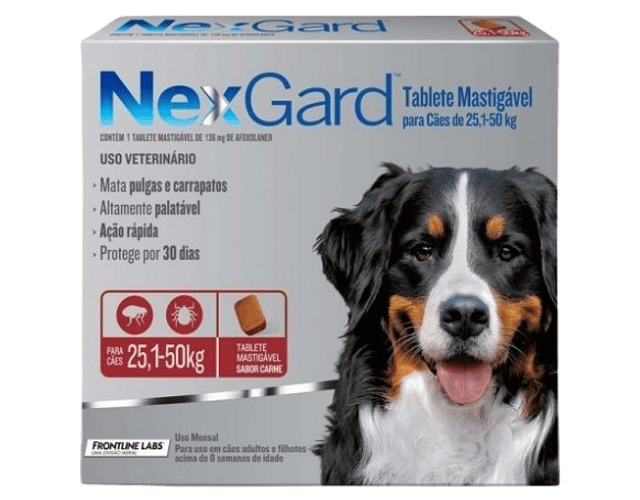 NexGard 25 a 50 Kilos  Tabletas Masticables