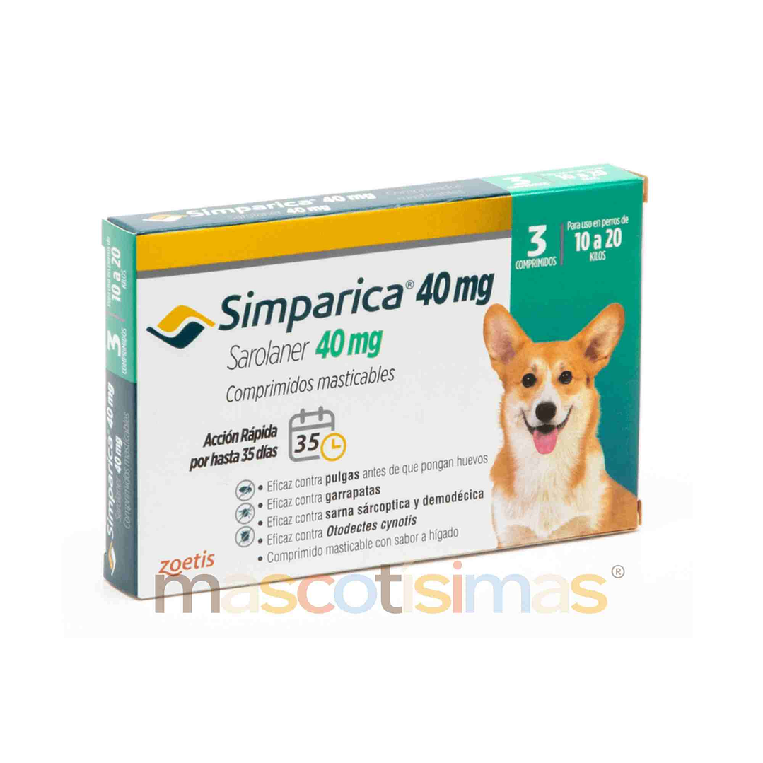 Simparica Antiparasitario Externo Oral para Perros 3 comprimidos 5