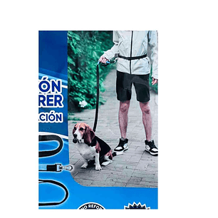 Cinturón de Correr Hands Free con Amortiguación 2.5 x 120 cm para Perros