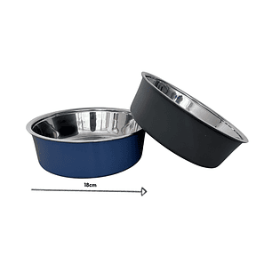 Plato Metálico para Mascotas 18 cm Talla L