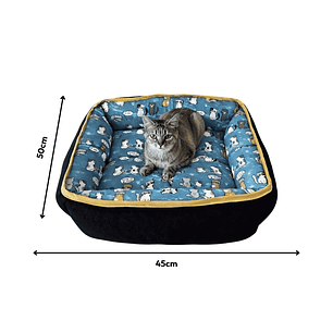 Cama Clásica Reversible para Perros y Gatos – Todas las Estaciones Talla M (50x45cm)
