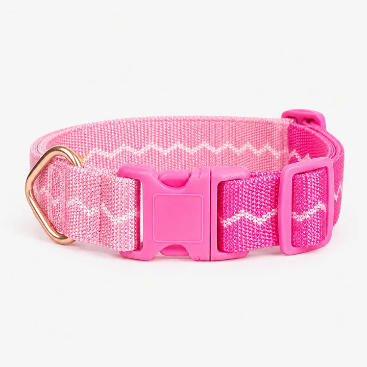 Collar Ajustable para Perros Talla M Rosado 2