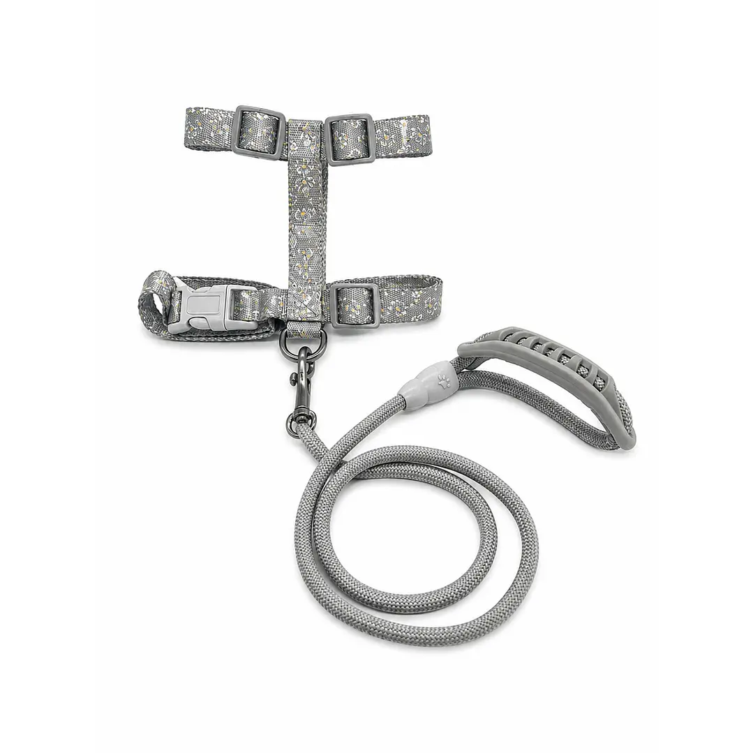 Set Arnés con Correa para Perros Talla M Gris 2