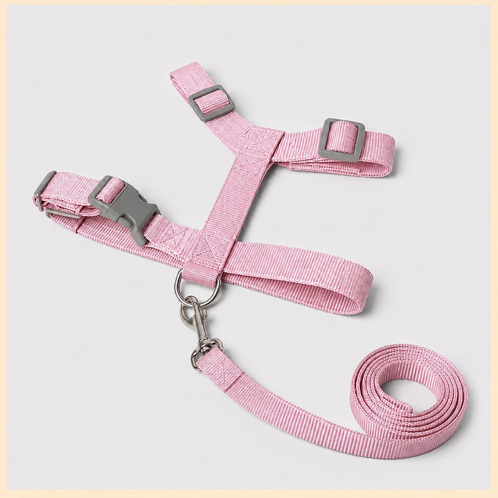 Arnés de Tela para Perros Talla L Rosado 2