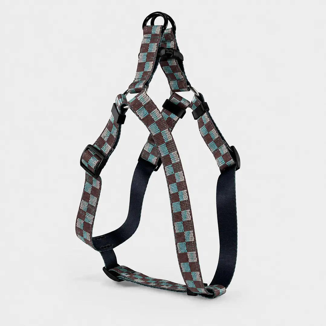 Arnés Deluxe Ajustable para Perros Talla L Cuadrillé 2