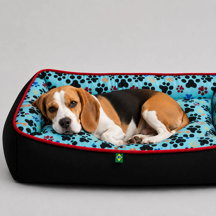 Cama Clásica Reversible Talla L – Diseño Patitas 3