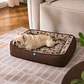 Cama Clásica Reversible Talla L – Diseño Perritos Café - Miniatura 2