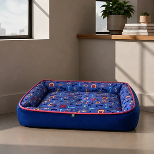 Cama Clásica Reversible Talla XL – Diseño Huesitos