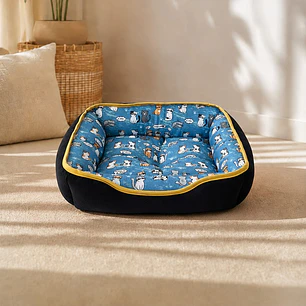 Cama Clásica Reversible Talla M – Diseño Gatitos