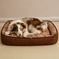 Cama Clásica Reversible Talla XL – Diseño Perritos Café - Miniatura 2