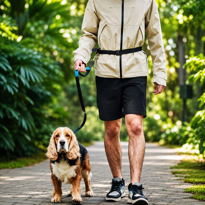 Cinturón de Correr Hands Free con Amortiguación 2,5 x 120 cm para Perros 1