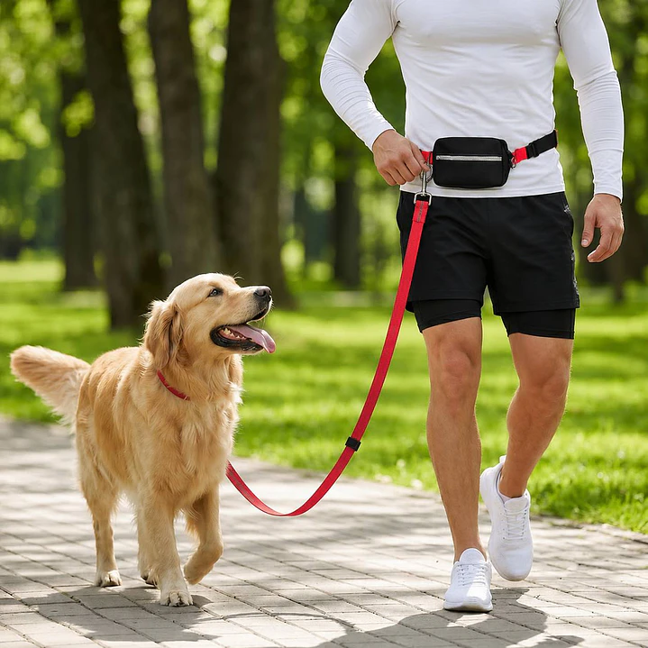 Cinturón Hands Free con Riñonera para Perros 180 cm 1