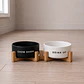 Pack 2 Platos de Cerámica 19 cm con Soporte de Madera - Miniatura 1