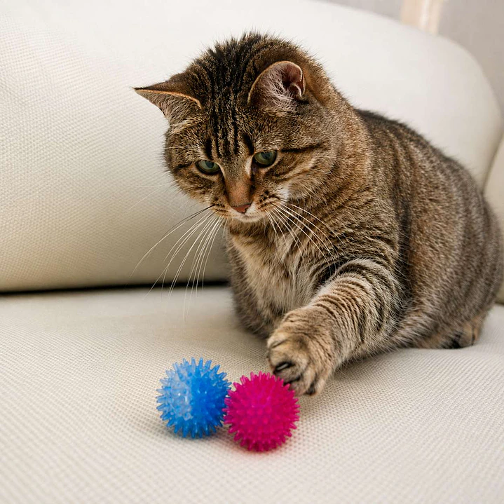 Pelota Saltarina de Plástico para Gatos Talla S 1