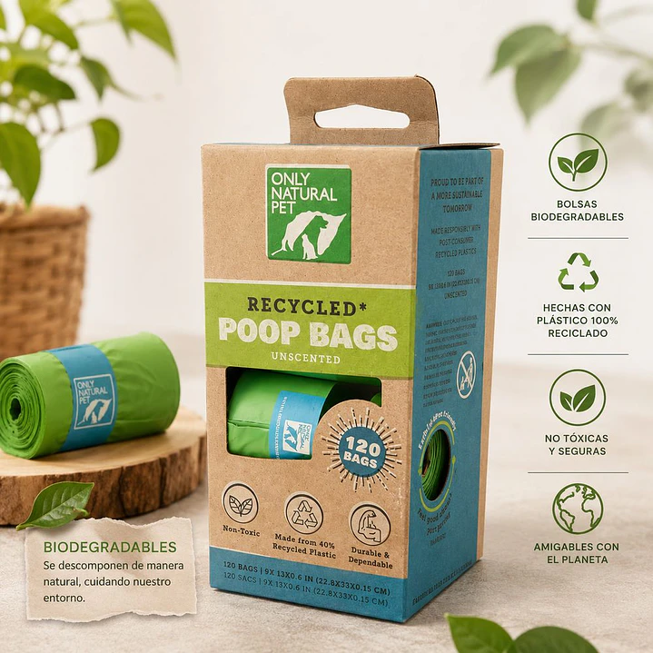 Bolsas Desechables 120 Unidades de Plástico Reciclado (40%) 1