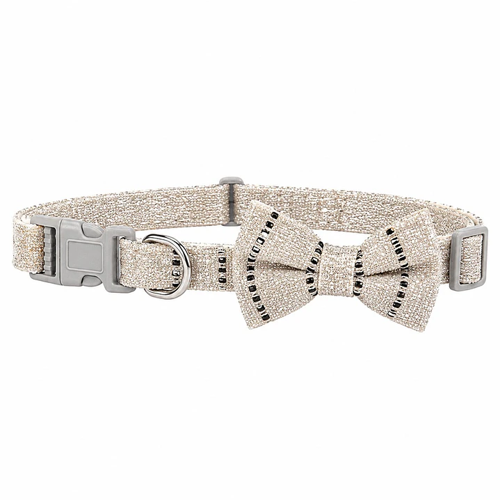 Collar para Gato con Corbatín de Brillos 1.5 cm  1