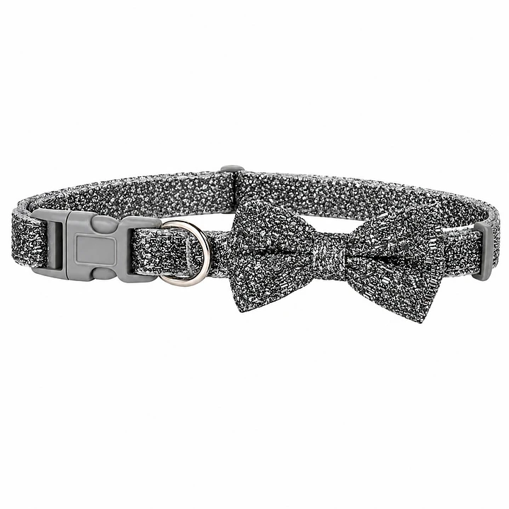 Collar para Gato con Corbatín de Brillos 1.5 cm  5