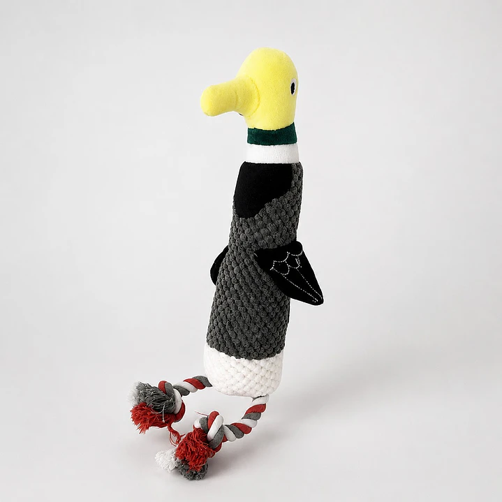 Peluche Pájaro con Cuerda para Perros – Gris 2
