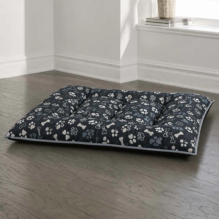 Colchón Plano Reversible Talla XL – Diseño Grafito Patitas 2