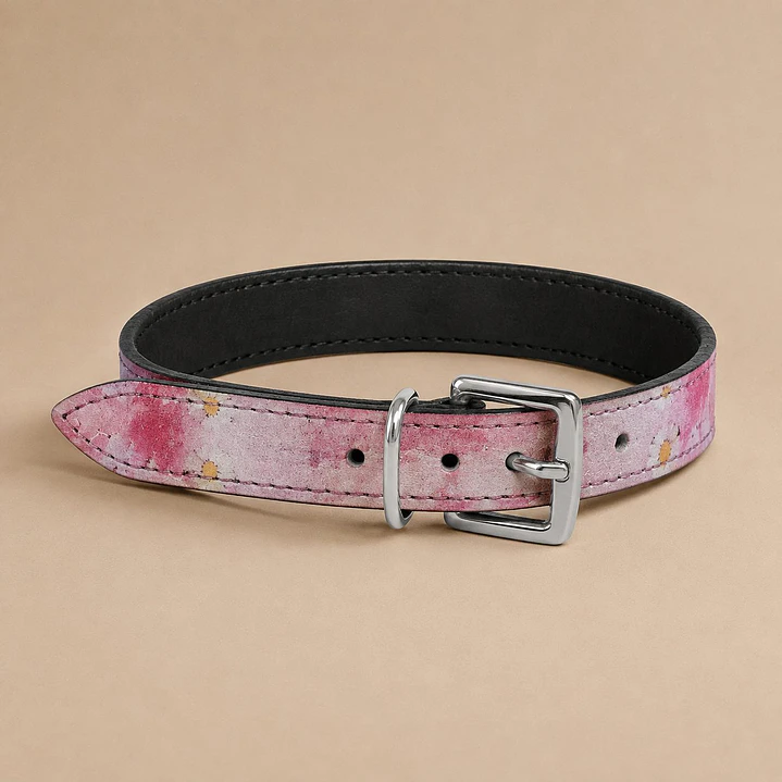 Collar Ajustable Talla XS – Estampado Rosado 1