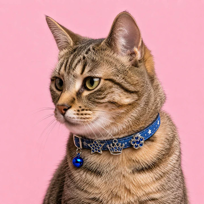 Collar Ajustable Talla XS – Estampado Azul 3