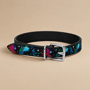 Collar Ajustable Talla XS – Estampado Negro