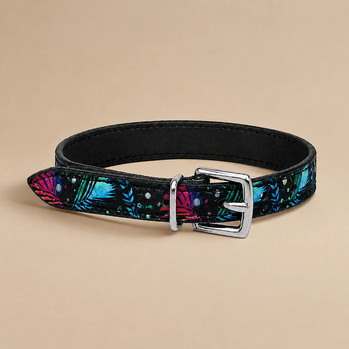 Collar Ajustable Talla XS – Estampado Negro 1