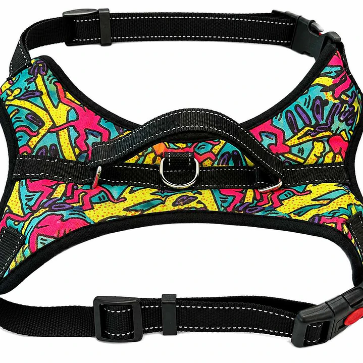 Arnés Chaleco Acolchado para Perros Talla XL – Colores Abstractos 2