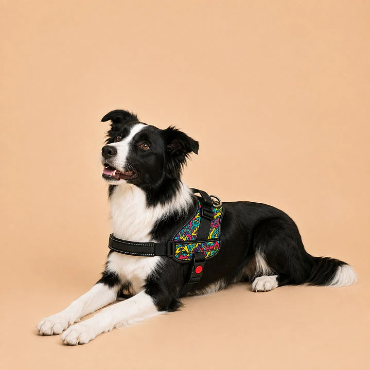 Arnés Chaleco Acolchado para Perros Talla XL – Colores Abstractos 1
