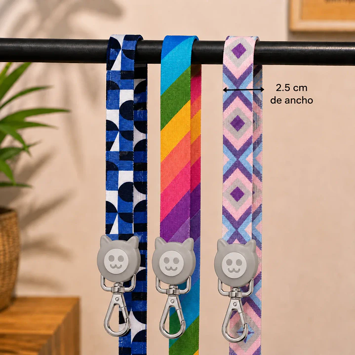 Correa para Perros 3 mts – Mosaico Rosado 2
