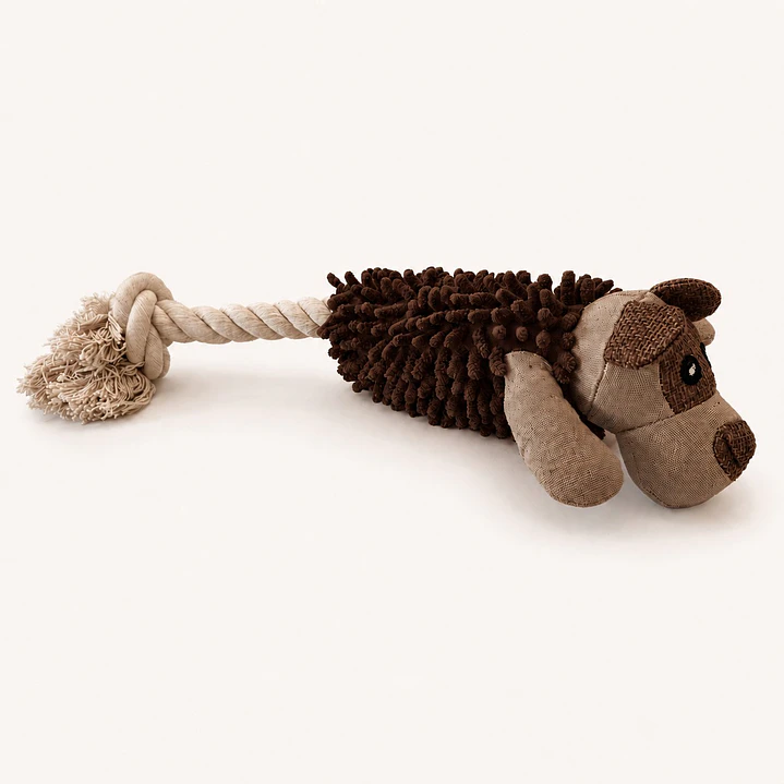 Peluche Perrito con Cuerda para Perros 2