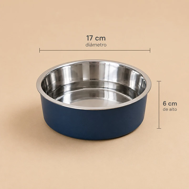 Plato Metálico para Mascotas 18 cm Talla L 2