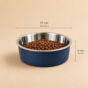 Plato Metálico para Mascotas 18 cm Talla L