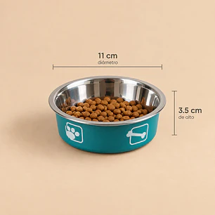 Plato Metálico para Mascotas 11 cm Talla S