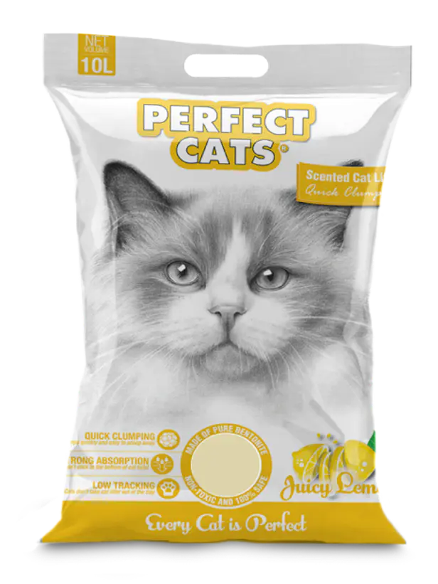 Perfectcats Arena Aroma Limon 7 Kilo - Arena Premium Aglutinante y control de Olores 1
