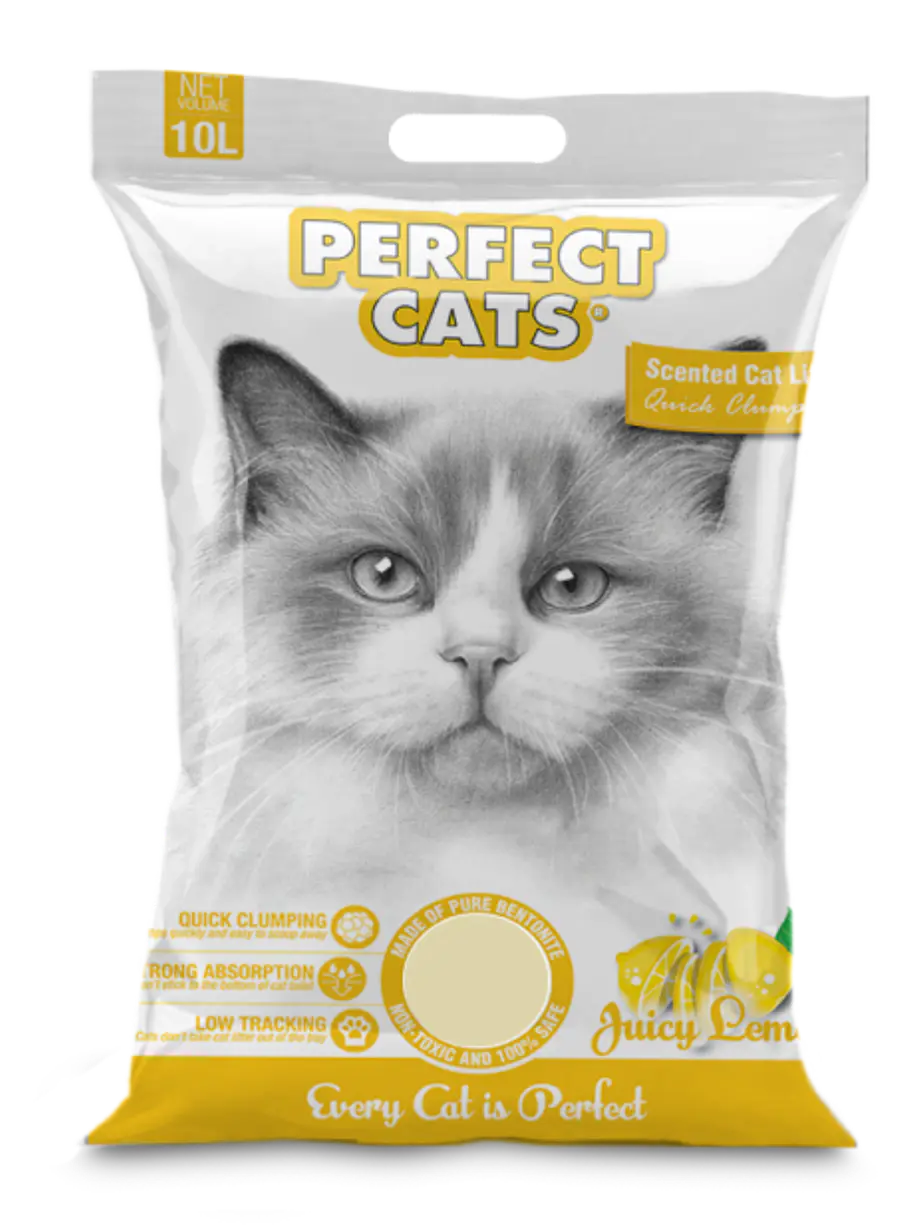 Perfectcats Arena Aroma Limon 7 Kilo - Arena Premium Aglutinante y control de Olores 1