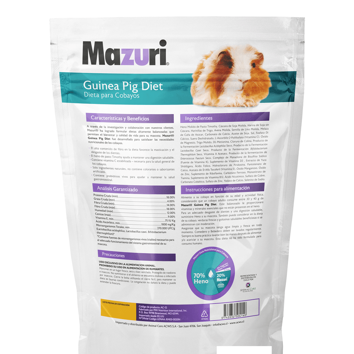 Mazuri Alimento para Cuy Adulto 1 kilo – Nutrición Completa y Balanceada para Cobayos 3
