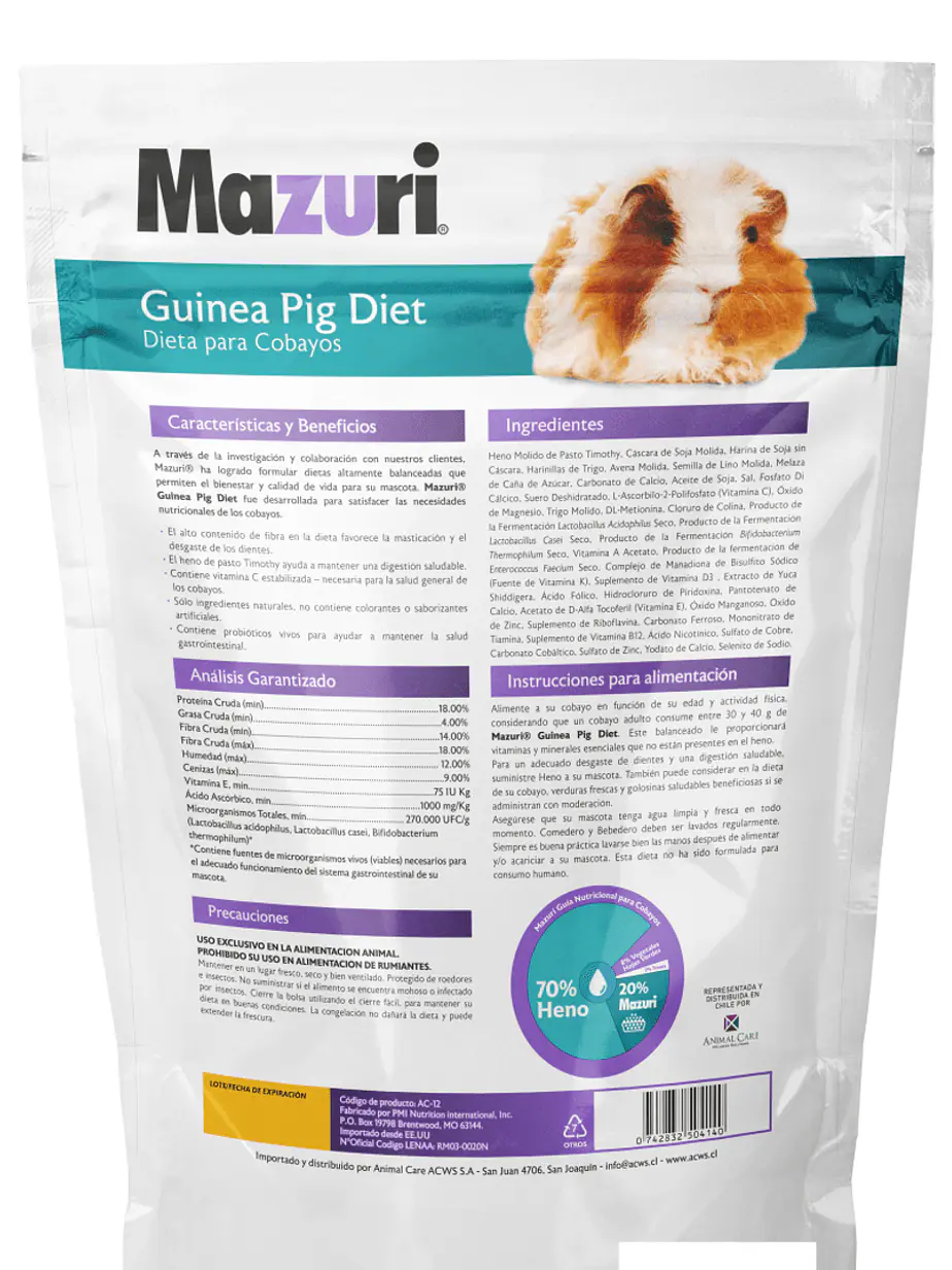 Mazuri Alimento para Cuy Adulto 1 kilo – Nutrición Completa y Balanceada para Cobayos 3